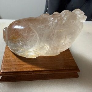 Golden Healer Clear Quart Pixiu (money dragon)